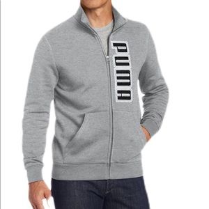 PUMA Men’s Fleece Track Jacket. Navy color. M